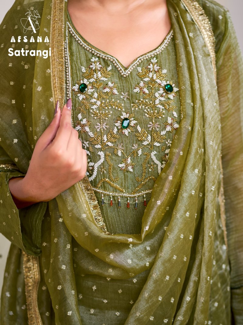 Satrangi By Afsana Chinon Fancy Readymade Suits